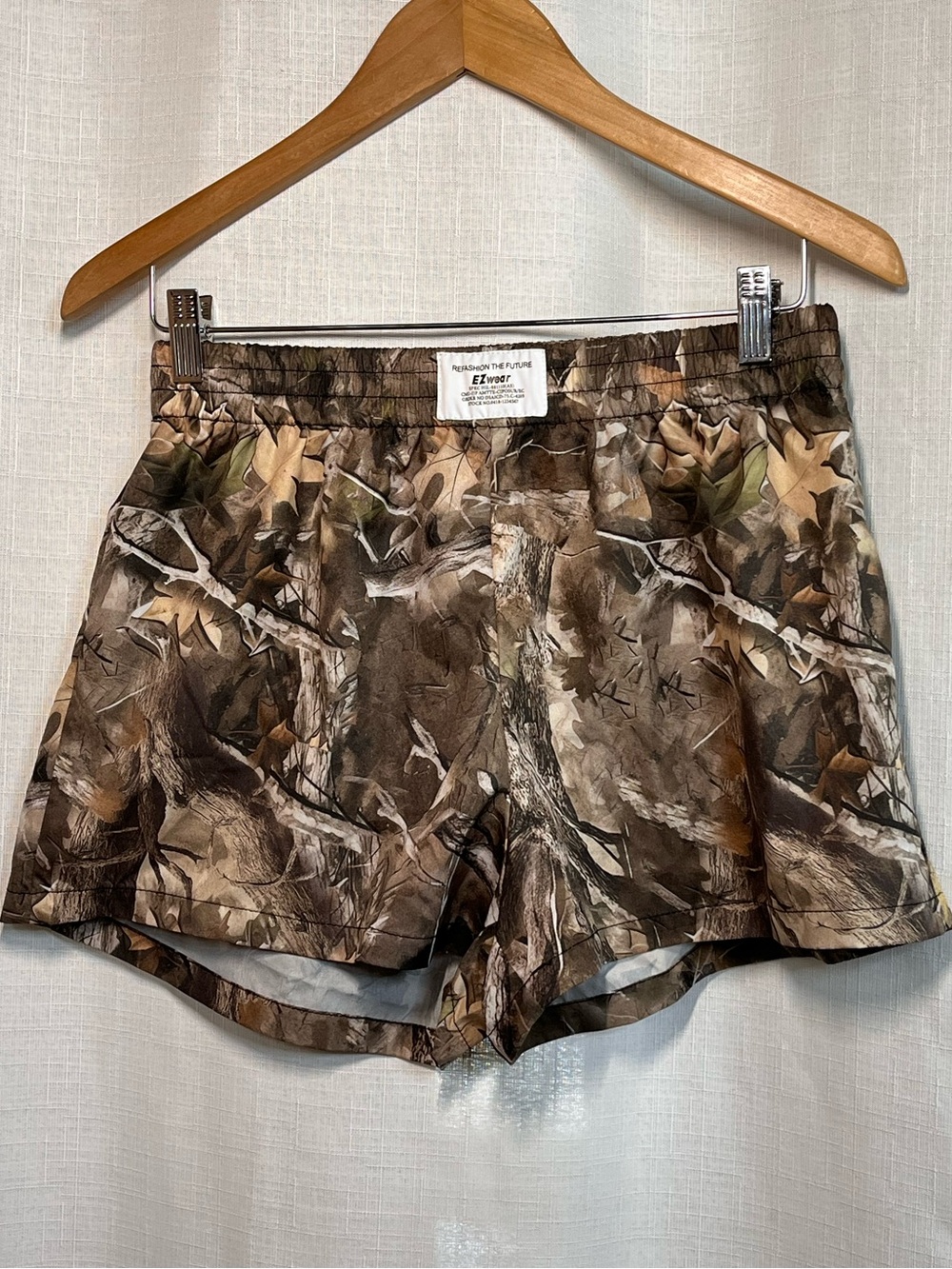 SHEIN EZwear Camo Shorts Women’s Large Elastic Waist Hunting Print Lounge